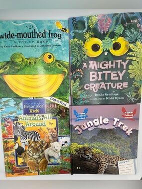 Nature-Themed Kids Learning Book Set - Green & Yellow Covers